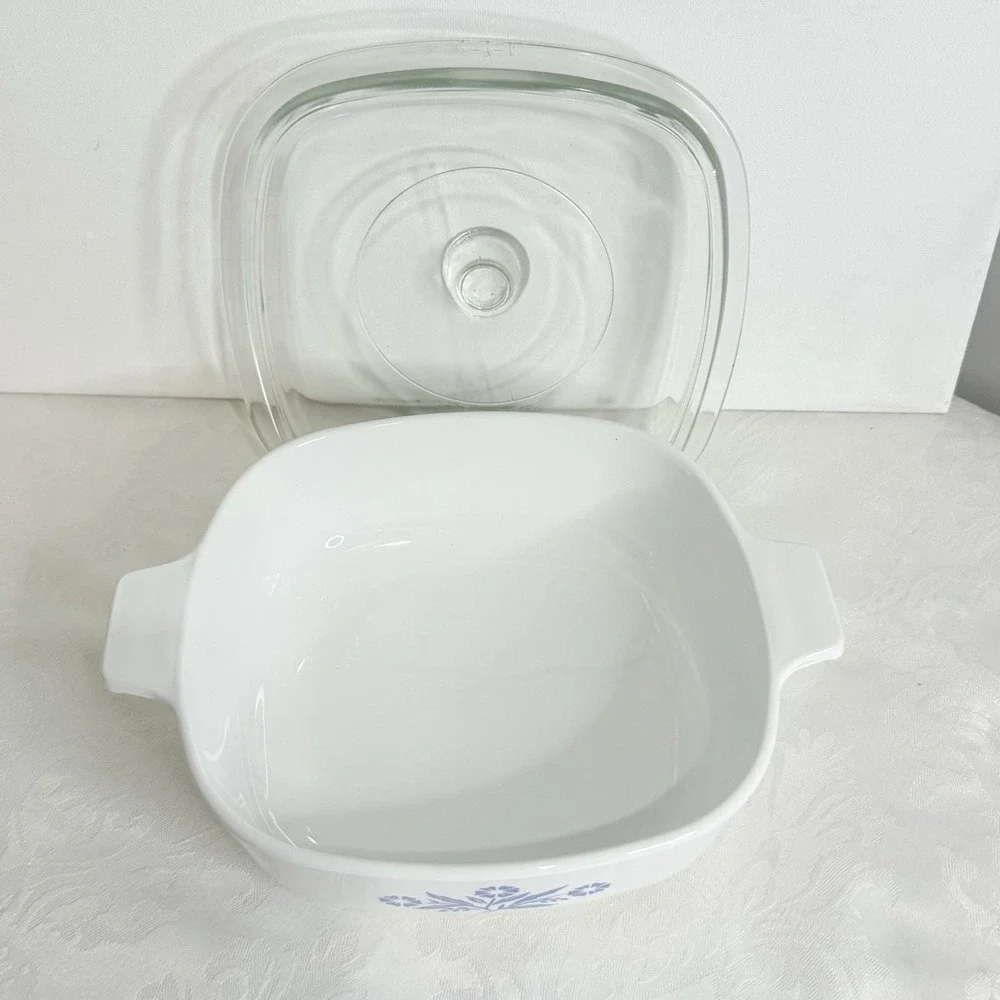 Vintage Rare Corning Ware P-1-B  Blue Cornflower 1 Qt Casserole Dish With Lid‎